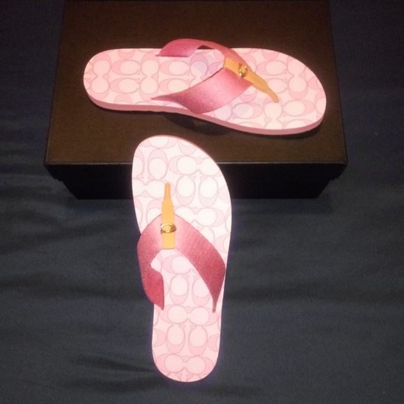 Coach Shoes Coach Zoe bed Flip Flops Sandals Poshmark